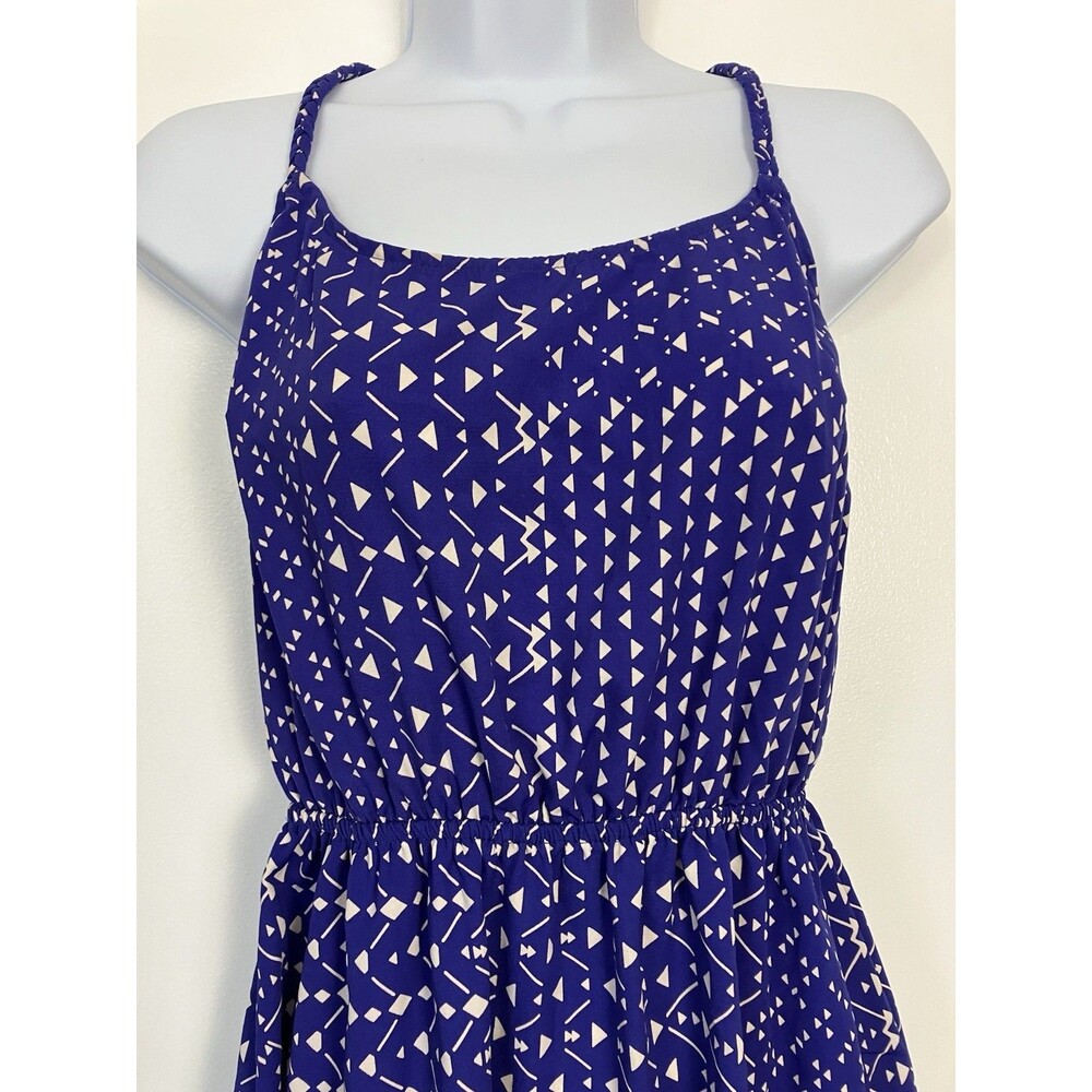 Soprano Nordstrom Mini Dress Racerback Braided Straps Blue Size Small - Picture 5 of 8